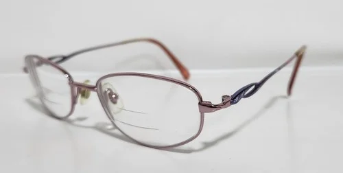 SEIKO EYEGLASSES FRAME T135 931 52-18-135 TITANIUM PINK/LAVENDER FULL-RIM 9-A 2