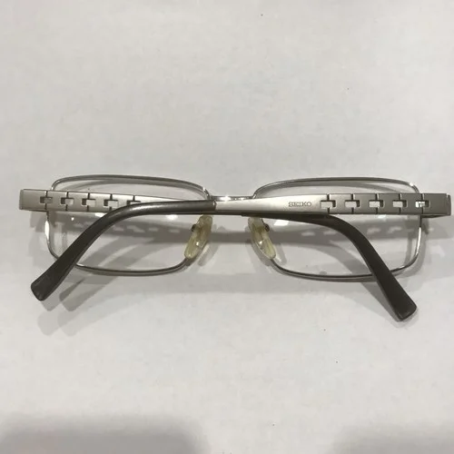 Seiko T1043 Eyeglass Frames titanium 55-16-140mm Silver Gray Japan Rare 2