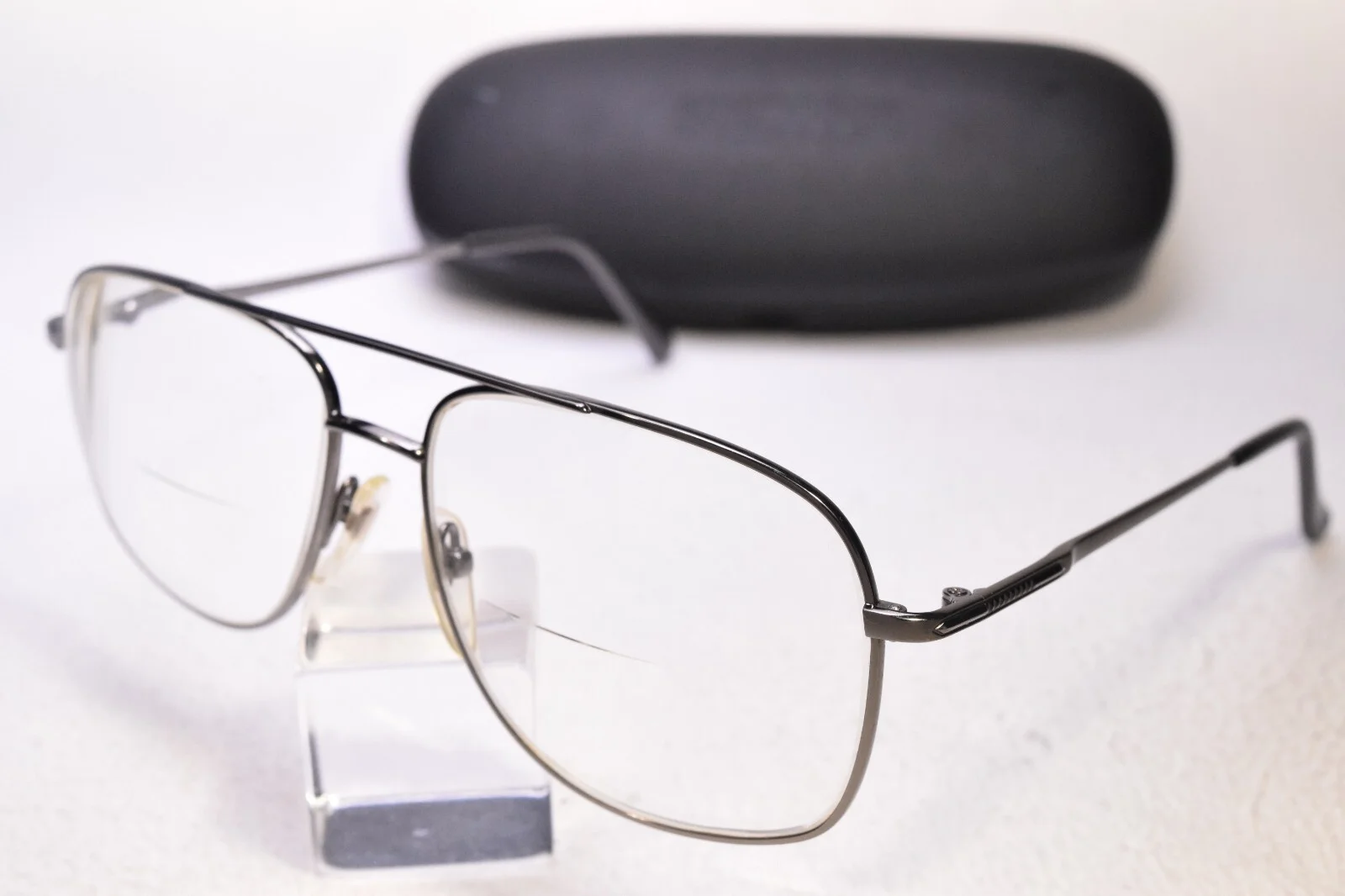 SEIKO T573 TITANIUM AVIATOR EYEGLASS/SUNGLASS FRAMES 59[]16/145 WITH CASE JAPAN