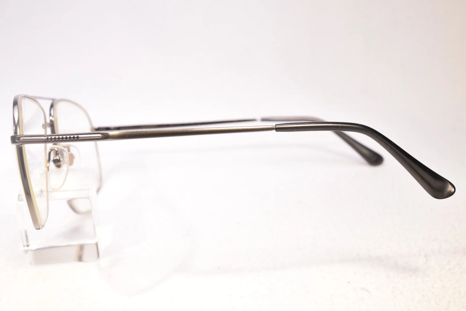 SEIKO T573 TITANIUM AVIATOR EYEGLASS/SUNGLASS FRAMES 59[]16/145 WITH CASE JAPAN 4