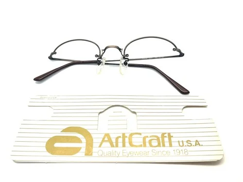 Semi Rimless Glasses Vintage Artcraft Rimway LL 1980 2