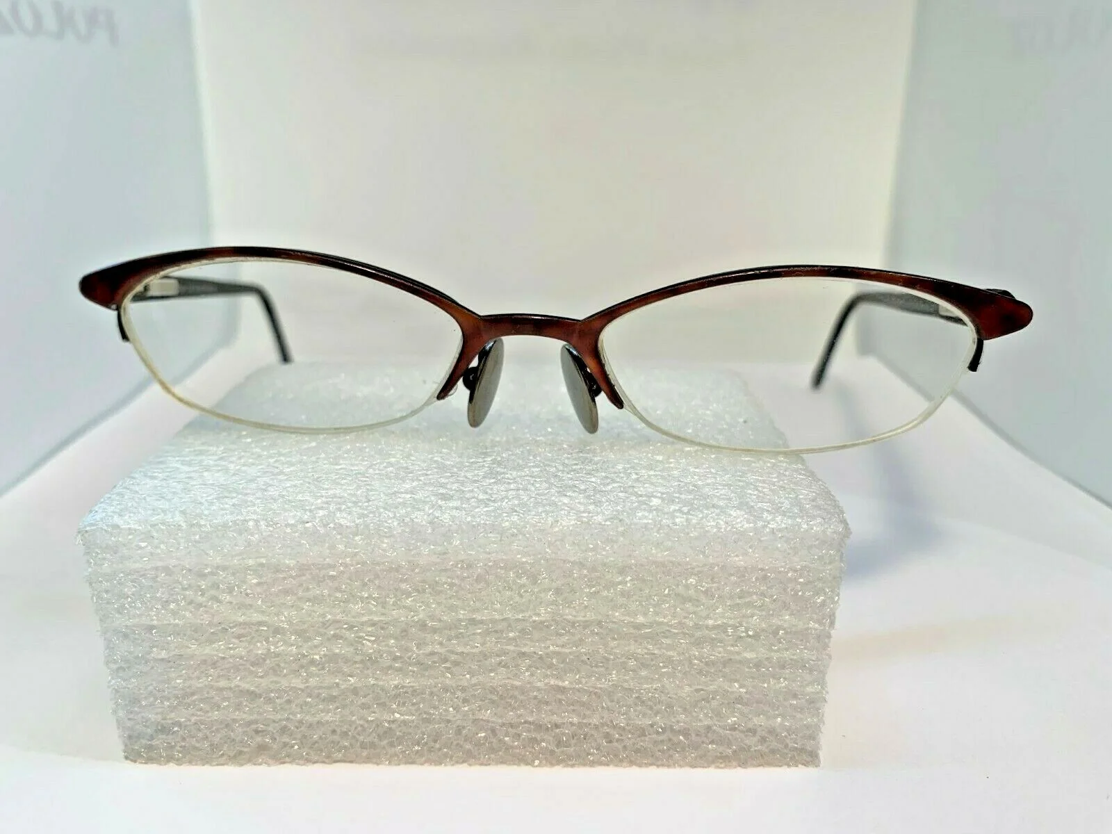Semi Rimless Swedish SKAGA Oval Brown 48[]18- 135 Eyeglass Frames Half Rim 2