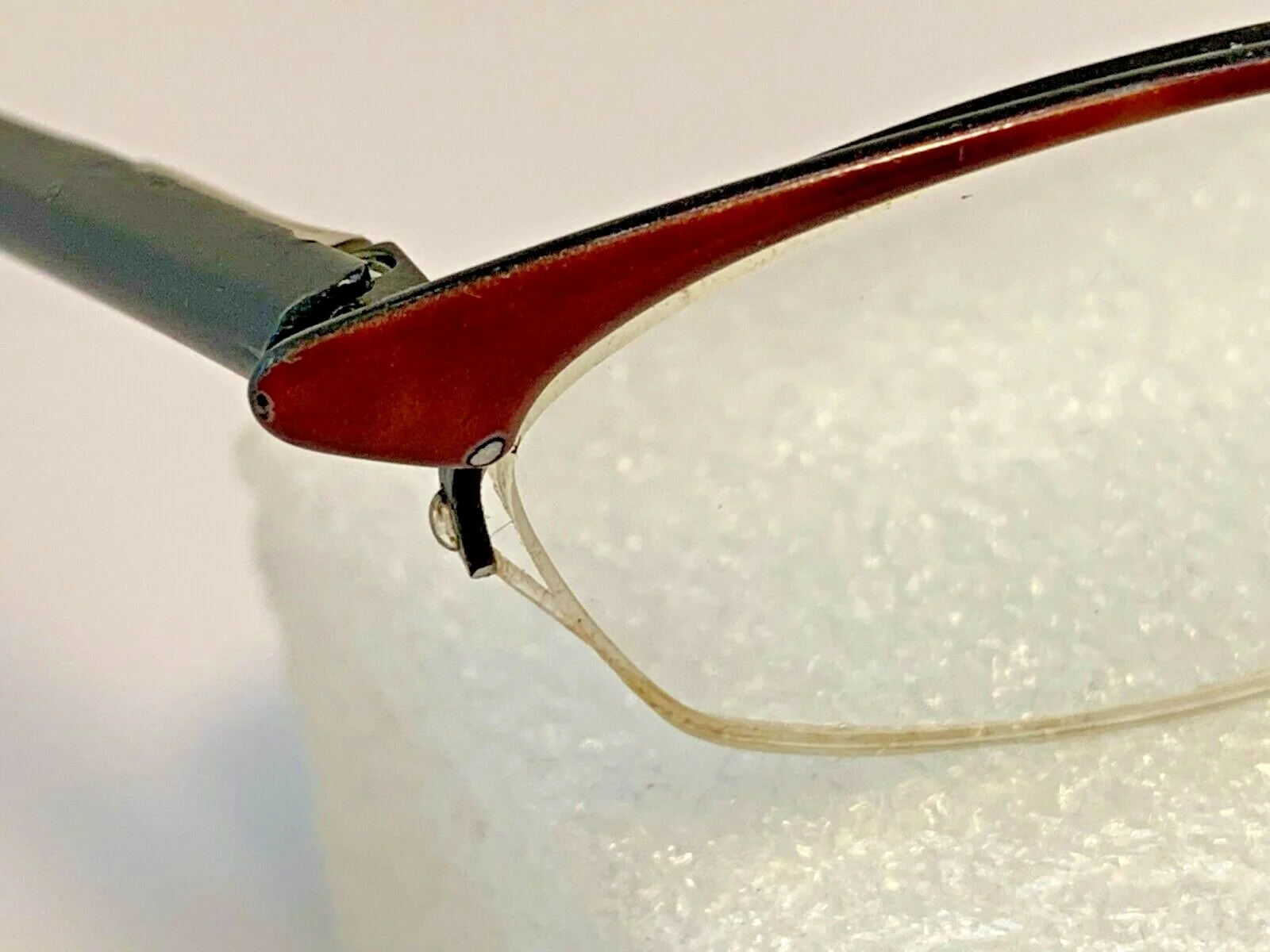 Semi Rimless Swedish SKAGA Oval Brown 48[]18- 135 Eyeglass Frames Half Rim 4