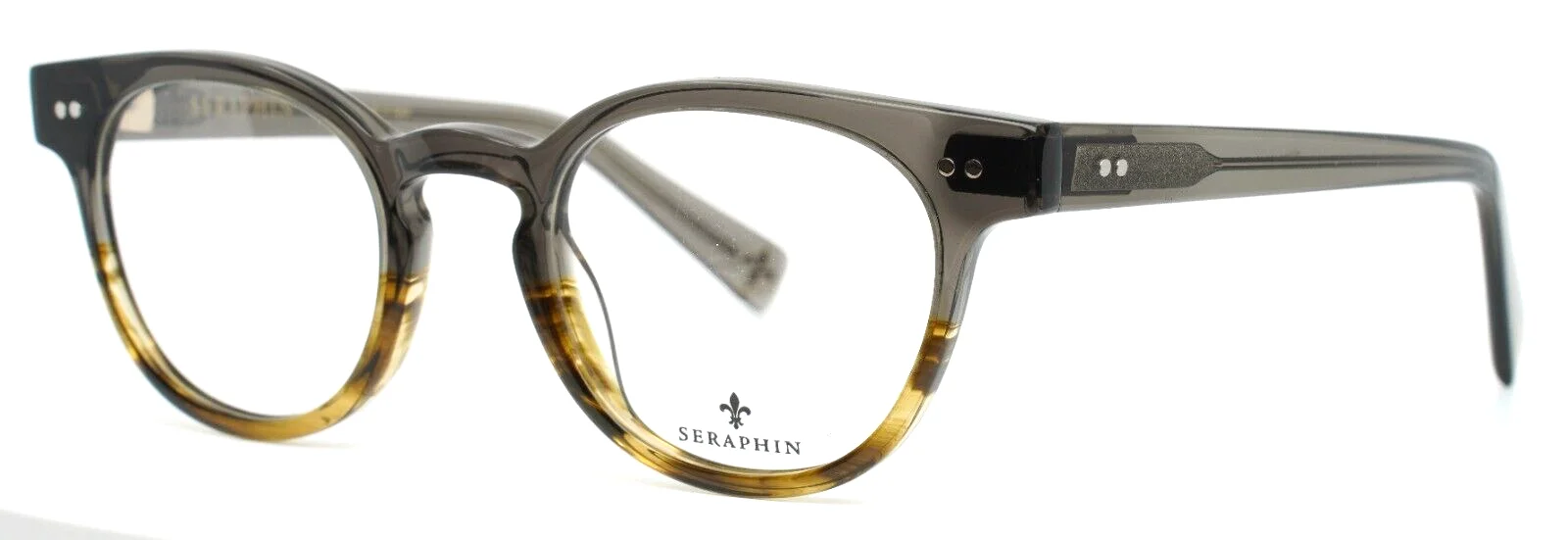 SERAPHIN Beaumont 8097 Graphite Gray/Cedar Womens Round Eyeglasses 48-23-140