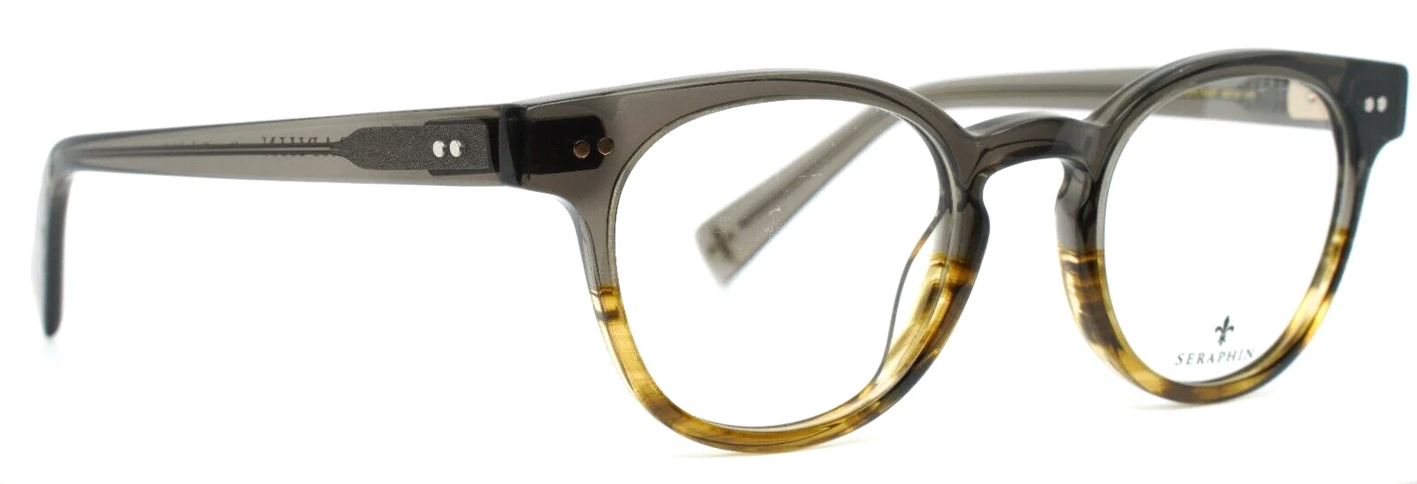 SERAPHIN Beaumont 8097 Graphite Gray/Cedar Womens Round Eyeglasses 48-23-140 3