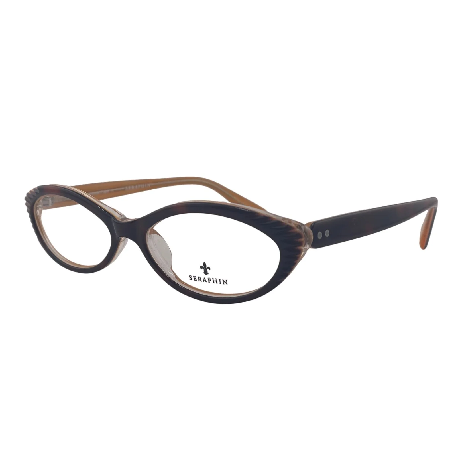 Seraphin Brown Oval Eyeglasses Frames 53mm 16mm 140mm -LASALLE 8600 2