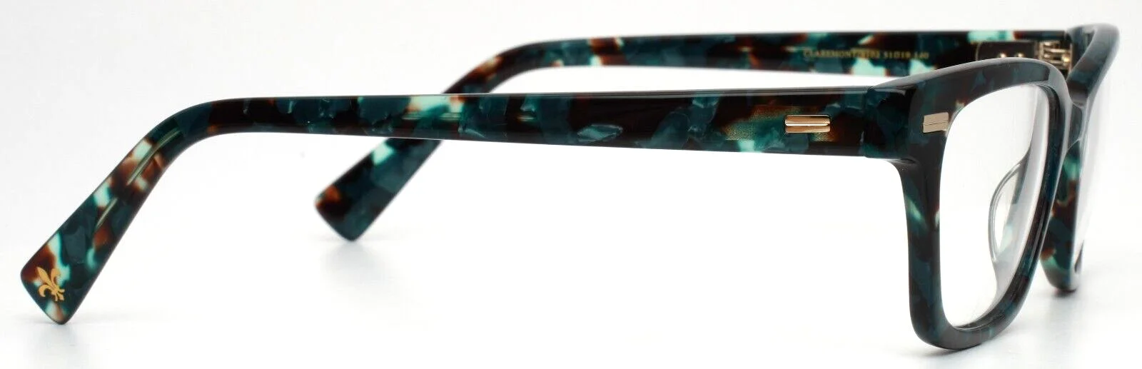 SERAPHIN Claremont 8102 Tortoise Teal Womens Rectangle Eyeglasses 51-19-140 4