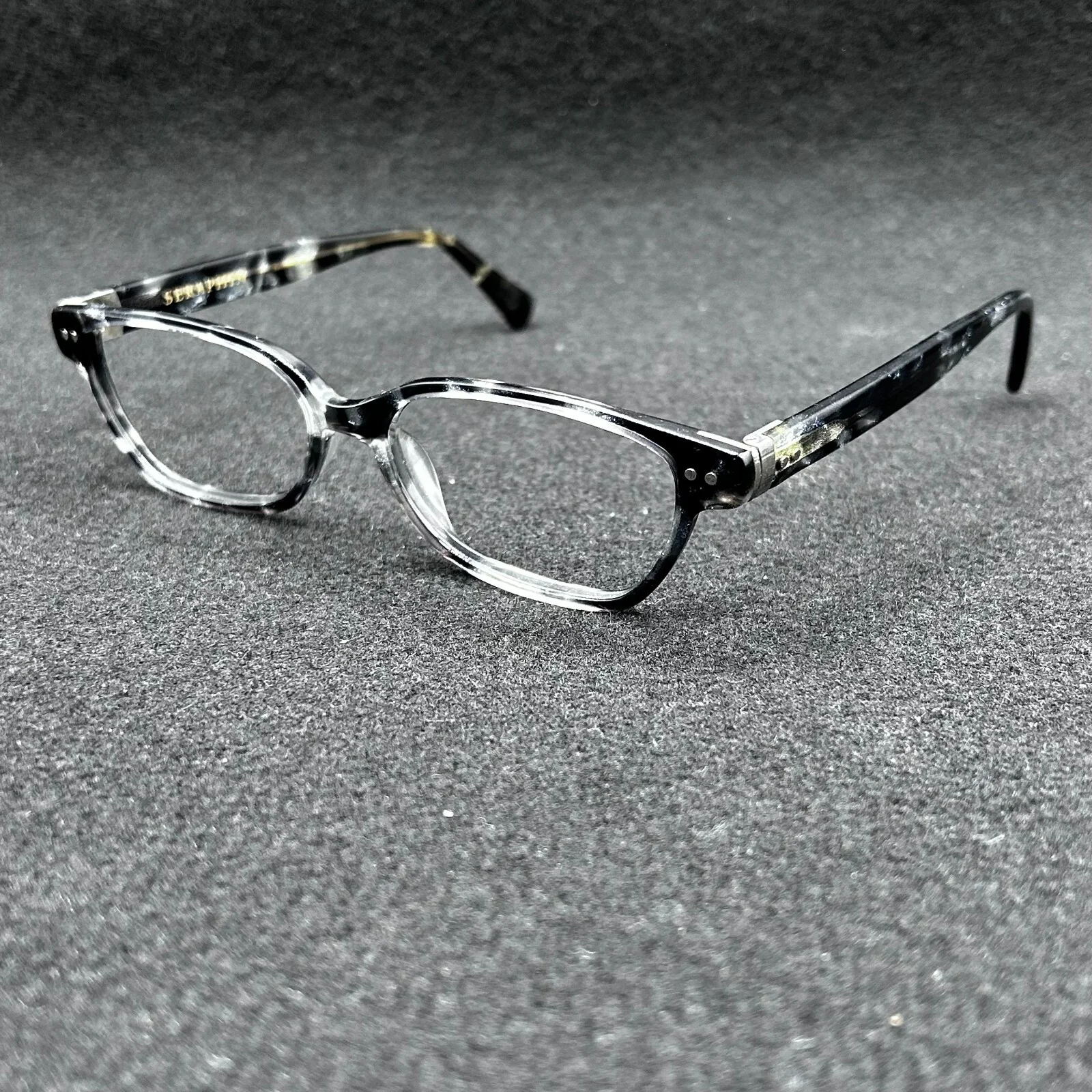 Seraphin Kennedy 8174 Eyeglasses **FRAME ONLY** Gray Marble Japan 51-16-140 EUC