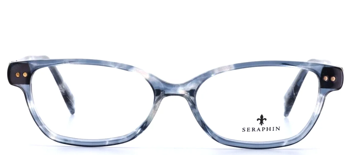 SERAPHIN Kennedy 8175 Riviera Blue Pearl Womens Cat Eye Eyeglasses 51-16-140 3