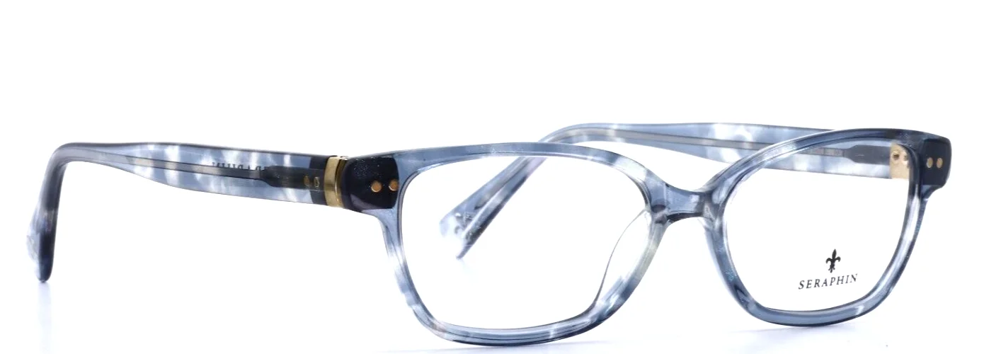 SERAPHIN Kennedy 8175 Riviera Blue Pearl Womens Cat Eye Eyeglasses 51-16-140 4