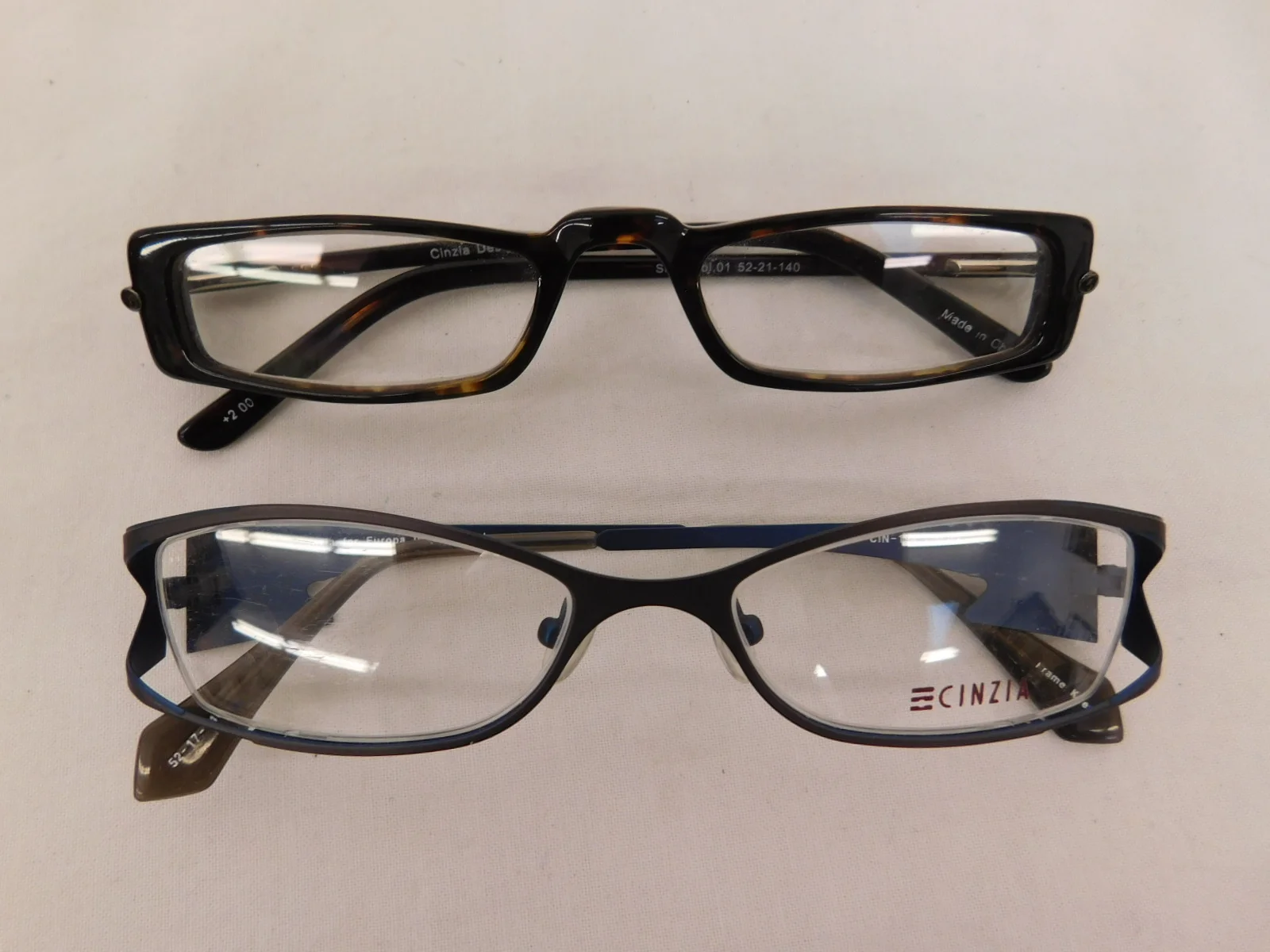 SET OF 2 CINZIA FOR EUROPA INTL.EYEGLASSES FRAMES CIN-194 COL. 3 / SMART COL. 1