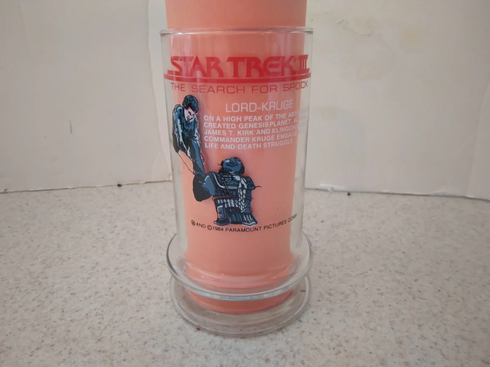 Set of 2 Star Trek III Search for Spock Taco Bell Glasses Lord-Kruge Fal-Tor-Pan 4