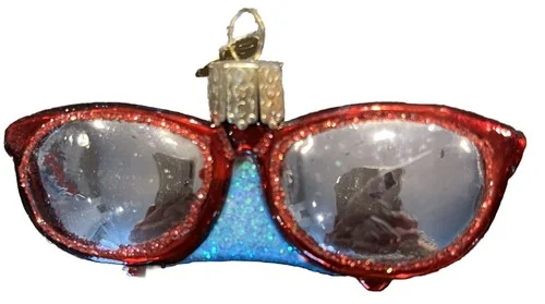 Set Of 3 OWC Old World Christmas Ornaments Elephant Red Eye Glasses Deer 2