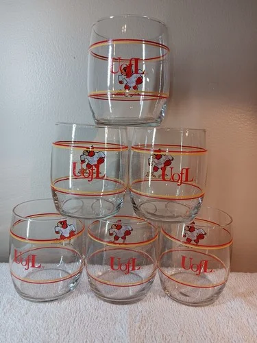 Set Of 6 Beautiful University of Louisville Cardinals Drinking Glasses/Tumblers 3
