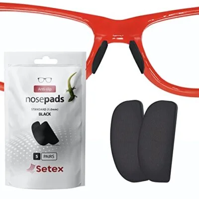 Setex Gecko Grip 1mm Anti Slip Eyeglass Nose Pads, (5 Black Pair) USA Made, I...