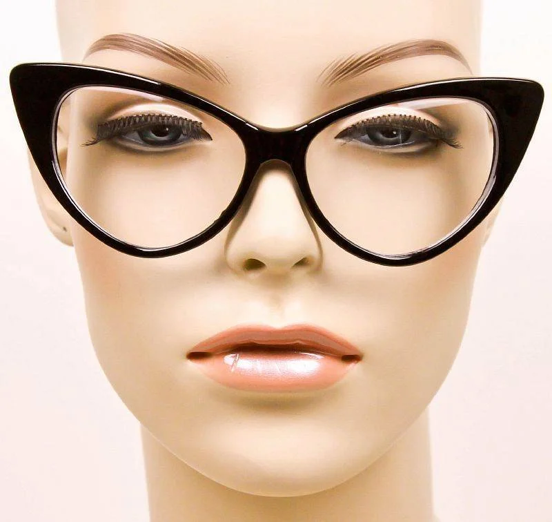 Sexy Attitude NIKITA Fashion Cat Eye Glasses Celebrity Clear Lens Hot Frames L 3
