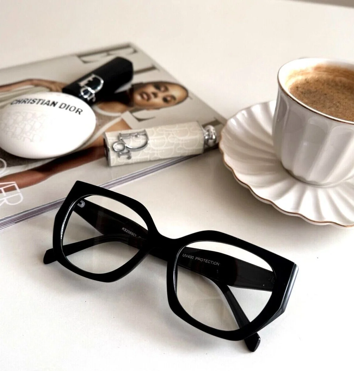 Sexy Geek Square Glossy Clear Lens WaYfe Fashion HOT Women Eyeglasses Frames M L 2