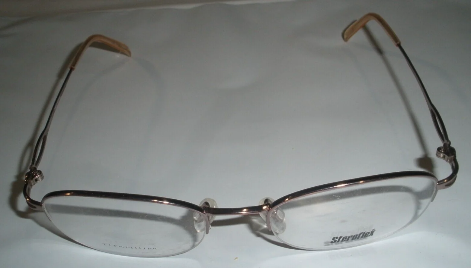 SFEROFLEX 4403T 4063 Half Rim Eyeglasses Titanium Frames 50-18-135 Demo Lenses