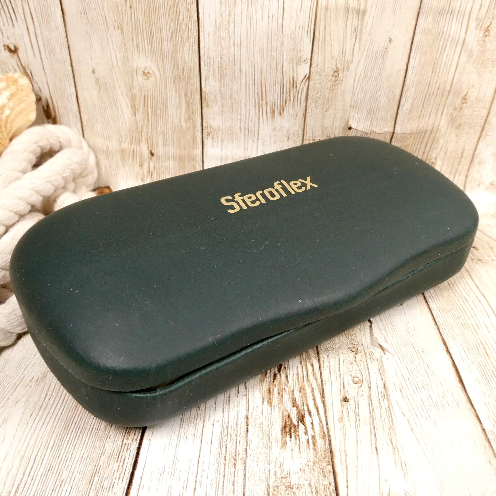 Sferoflex Eyeglass Sunglass Green Hard Clamshell CASE ONLY