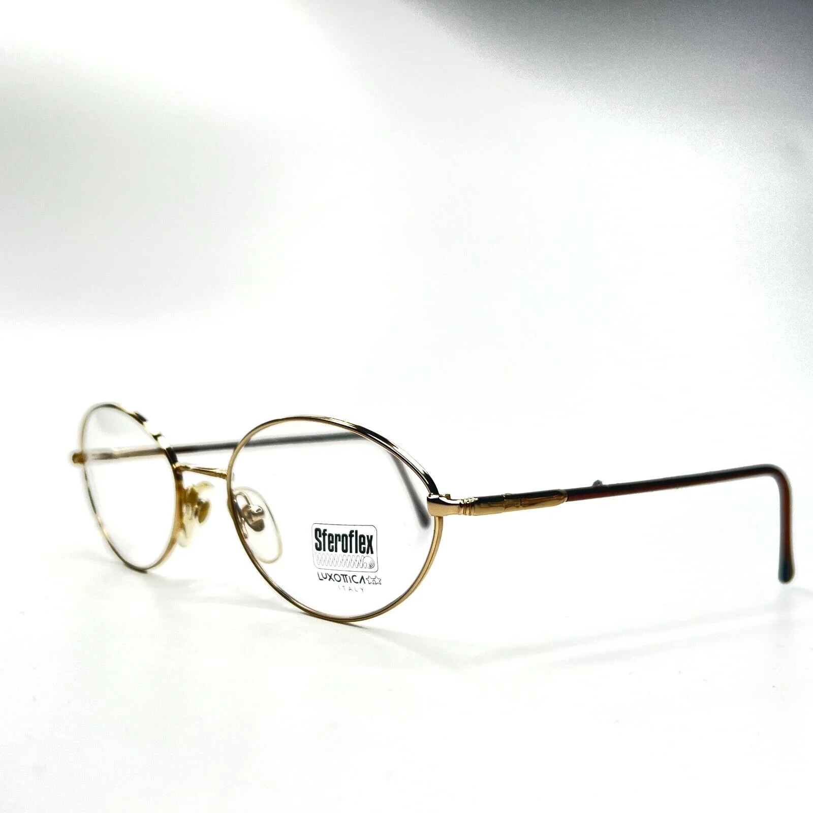 Sferoflex Eyeglasses 2453 108 Gold Round Oval Mens Frames 52[]18 130 mm