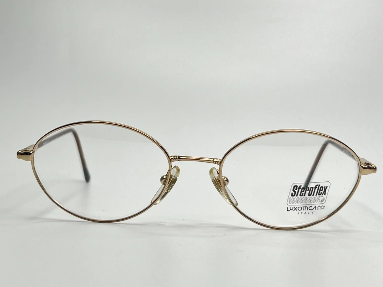 Sferoflex Eyeglasses 2453 108 Gold Round Oval Mens Frames 52[]18 130 mm 2