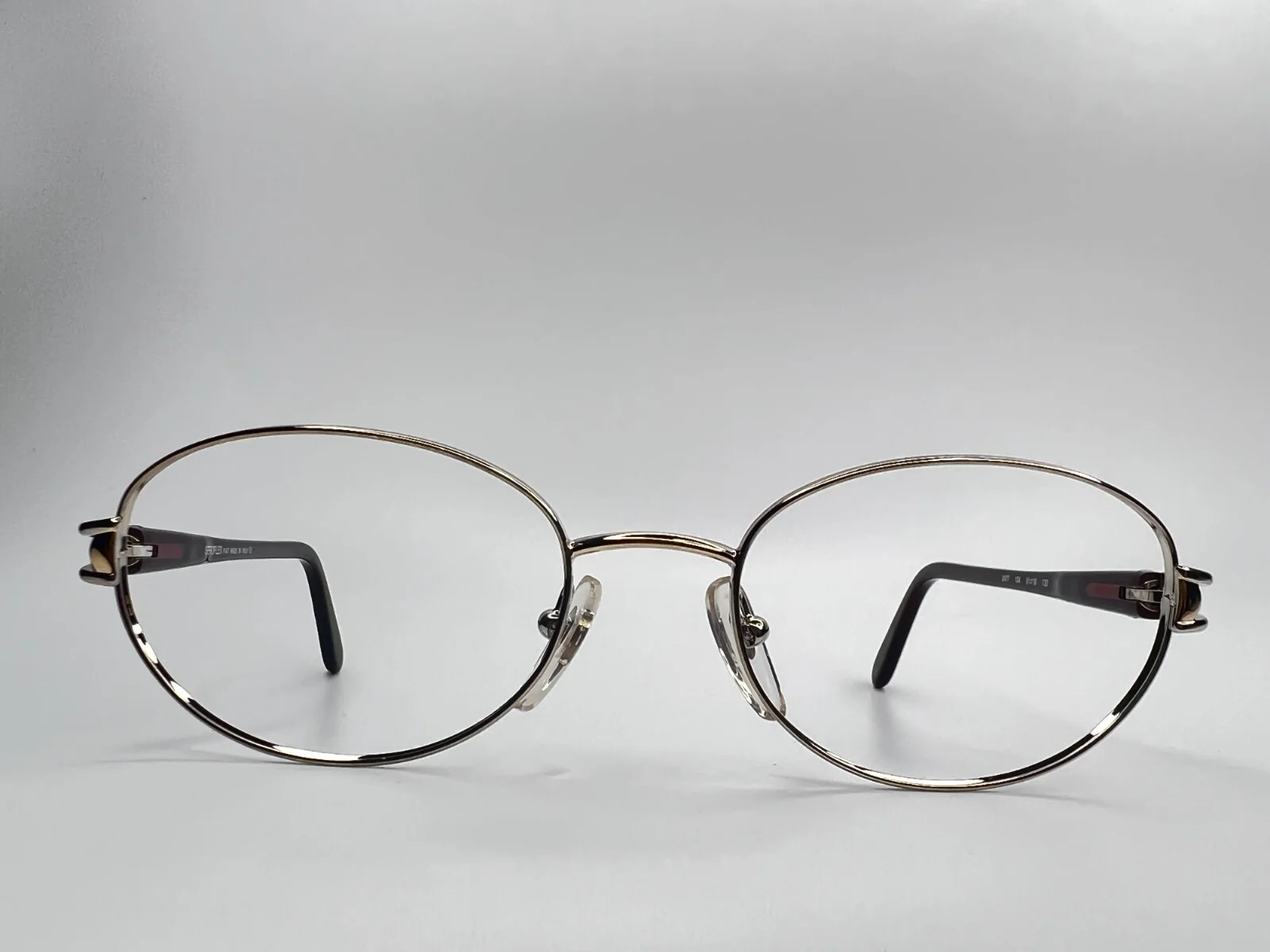 Sferoflex Eyeglasses 2477 104 Silver Red Oval Round Mens Frames 51[]18 130 mm 2