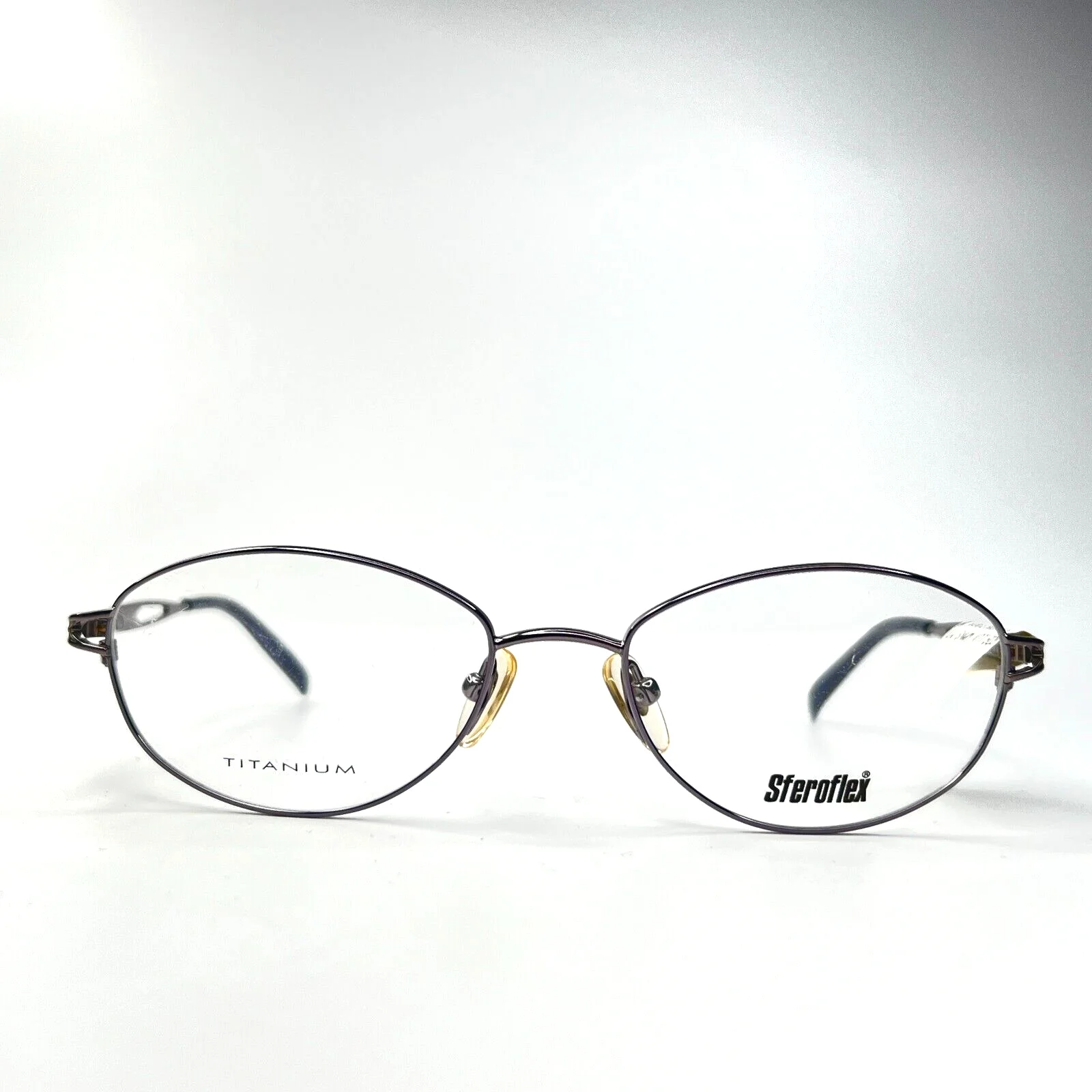 Sferoflex Eyeglasses Titanium 4407 4070 Silver Oval Mens Frames 51[]17 130 mm