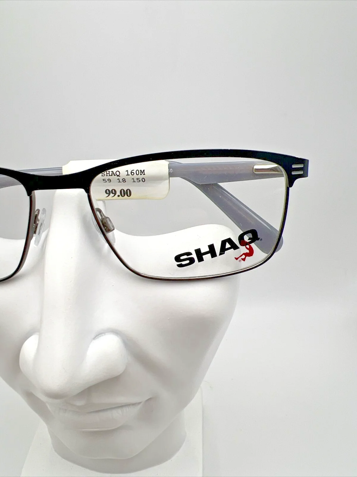 Shaq Extended Fit 160M Authentic Eyeglasses Frames 59-18-150 Black/Gunmetal 3