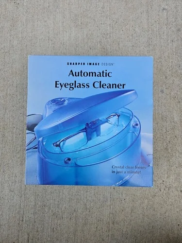 Sharper Image Automatic Eyeglass Cleaner New. Model#S1632 Blue