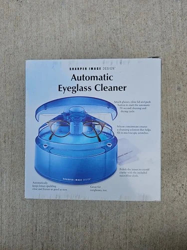 Sharper Image Automatic Eyeglass Cleaner New. Model#S1632 Blue 2