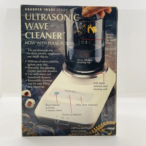 Sharper Image Ultrasonic Wave Jewelry Eyeglass Cleaner with pulse action