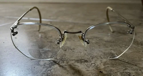 Shuron Ronwinne Glasses Frames Old Fashioned Style Gold Tone With Cable Temples 3