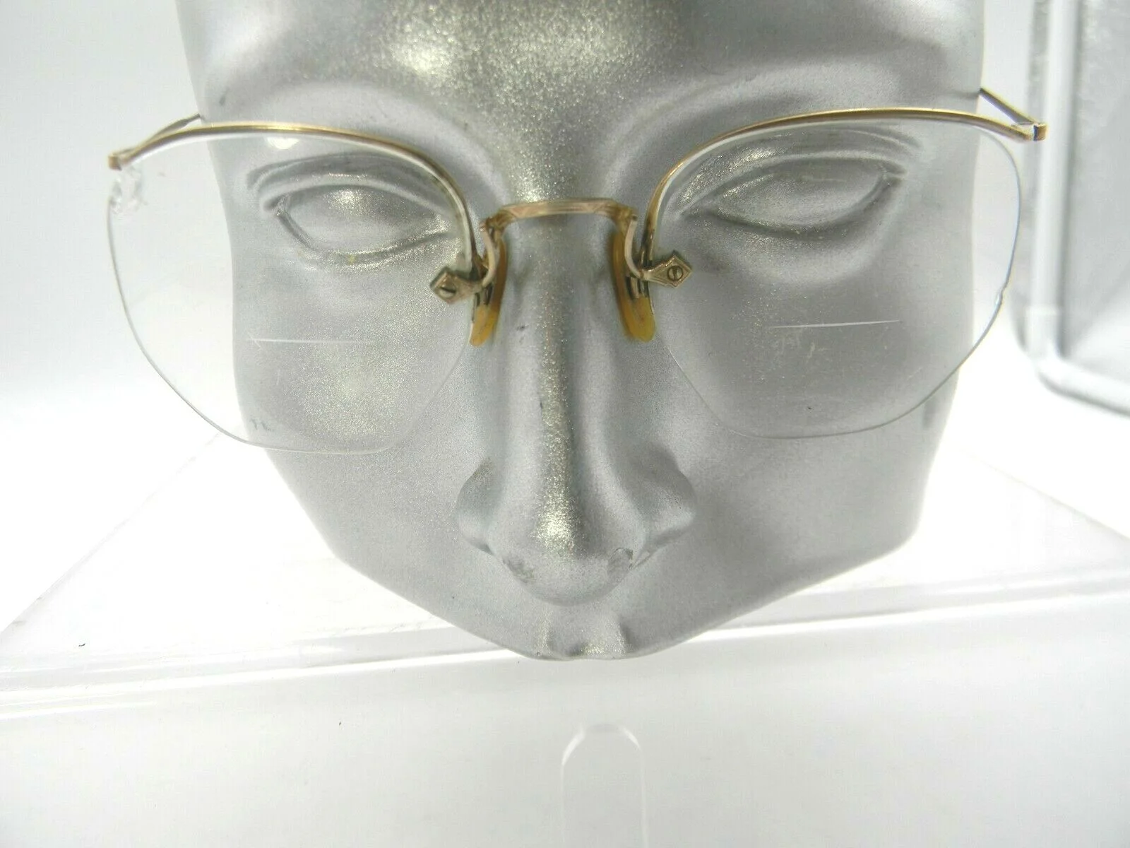 Shuron Wire Eyeglasses Frames and leather case 1/10 12K GF 115 45 15 1920s