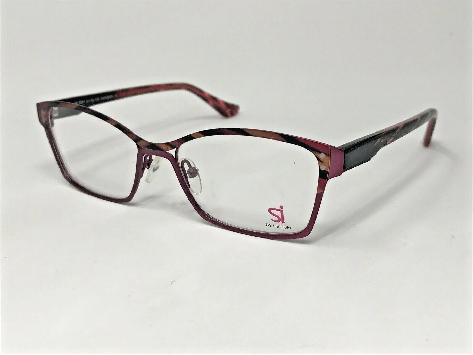 SI by HELIUM Eyeglasses Frame Italy SI1001 51-16-140 Purple/Multi Color Z244