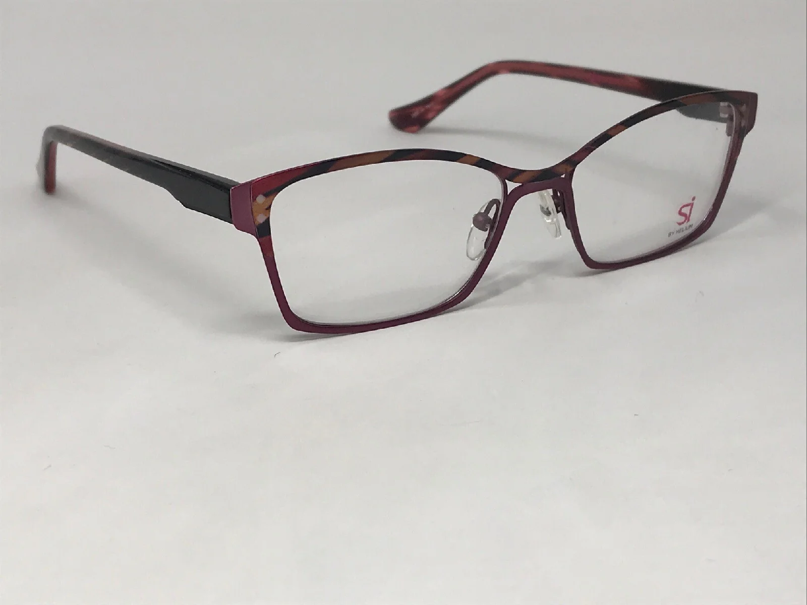 SI by HELIUM Eyeglasses Frame Italy SI1001 51-16-140 Purple/Multi Color Z244 4