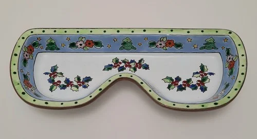 Signed Kelvin Chen Enamel Eyeglasses Holder