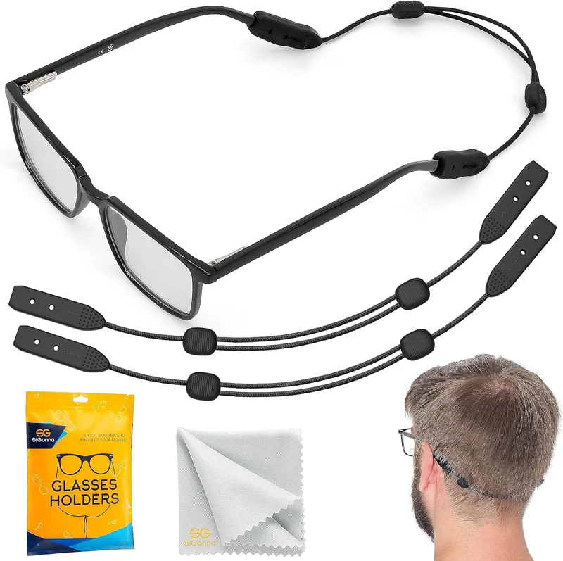 SIGONNA Eye Glasses Holders Around Head - Adjustable Glasses Strap for Men Women