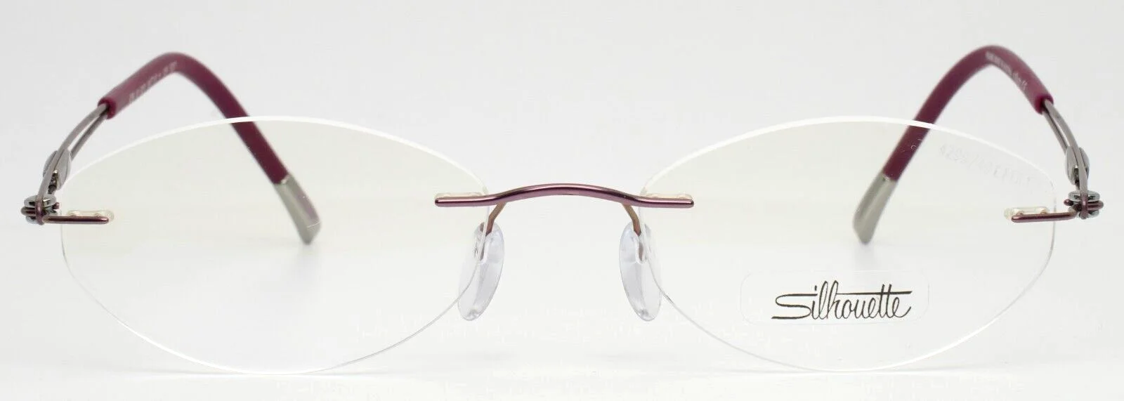 SILHOUETTE 4299 40 6053 5227 Rose Womens Oval Rimless Eyeglasses 49-17-135 B:3 2