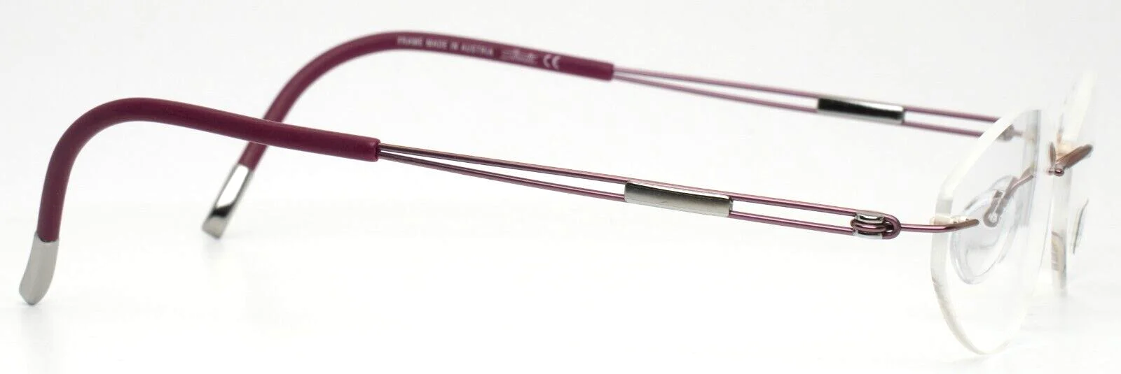 SILHOUETTE 4299 40 6053 5227 Rose Womens Oval Rimless Eyeglasses 49-17-135 B:3 4