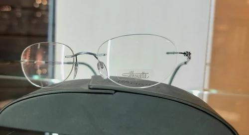 Silhouette 4304 womens rimless art lens eyeglass frame, size 51/19, col. purple 3
