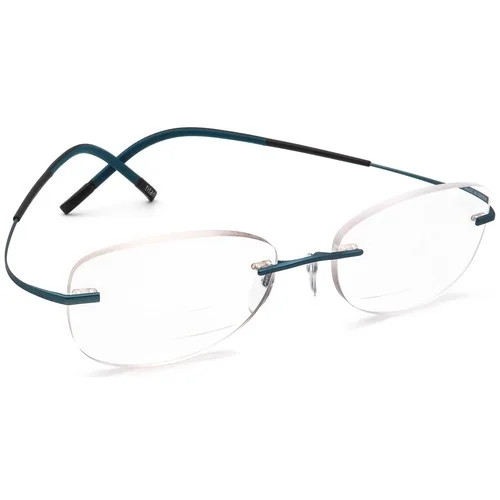 Silhouette 4425 rimless Eyeglasses Frames in color Teal 6052 Made in Austria
