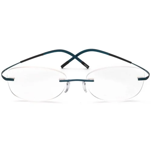 Silhouette 4425 rimless Eyeglasses Frames in color Teal 6052 Made in Austria 2