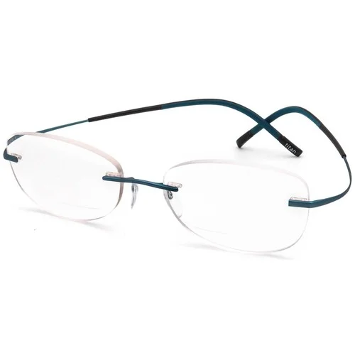 Silhouette 4425 rimless Eyeglasses Frames in color Teal 6052 Made in Austria 3