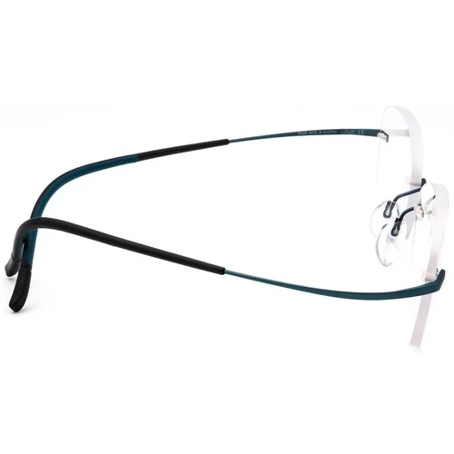 Silhouette 4425 rimless Eyeglasses Frames in color Teal 6052 Made in Austria 4
