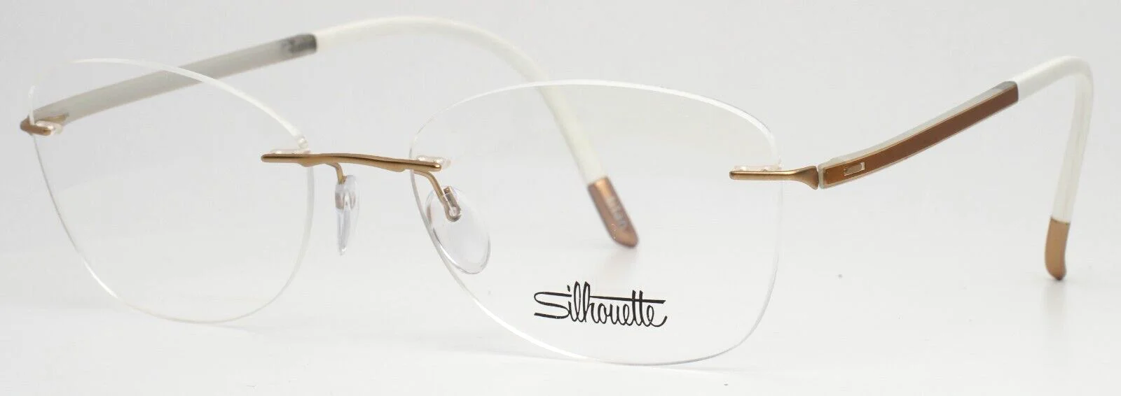 SILHOUETTE 4520 20 6054 5479 Gold Butterfly Womens Rimless Eyeglasses 54-17-135