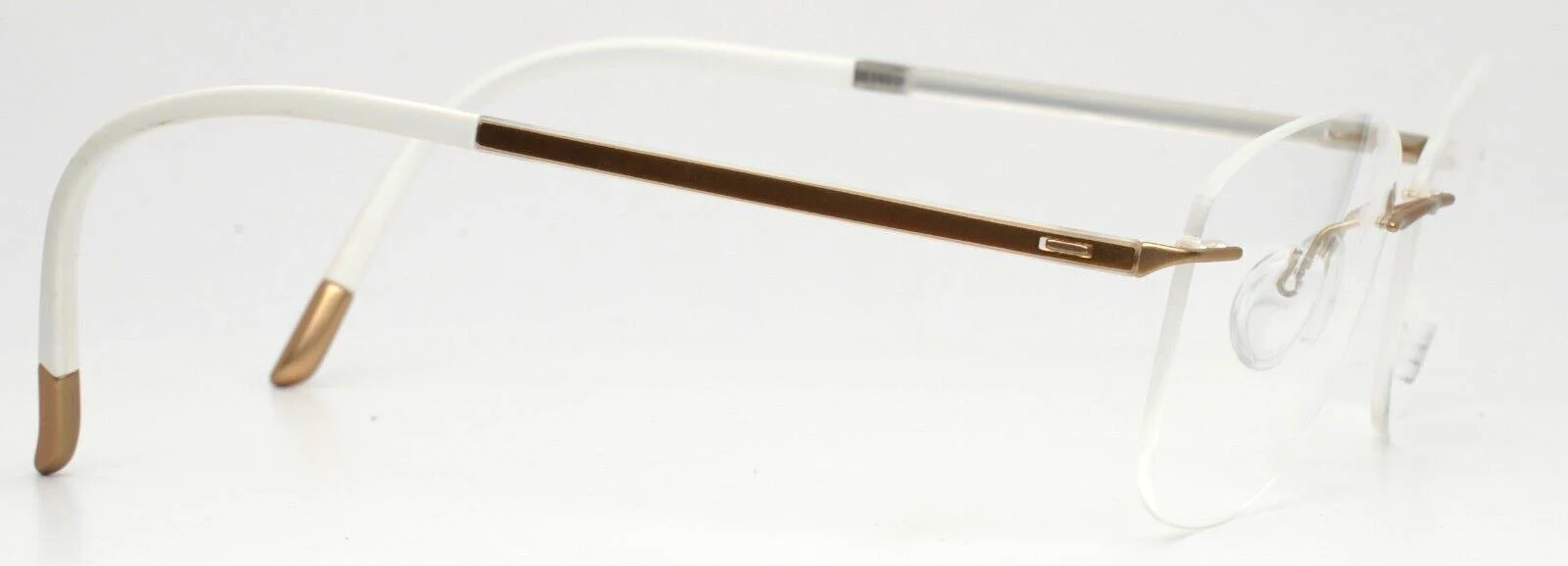 SILHOUETTE 4520 20 6054 5479 Gold Butterfly Womens Rimless Eyeglasses 54-17-135 4