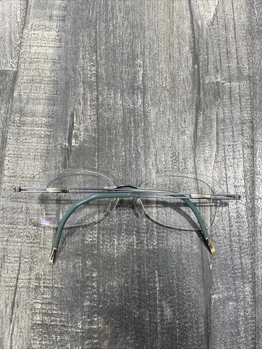 Silhouette 5227 40 6054 Titanium Blue Rimless Eyeglasses FRAMES ONLY [] 17 140 2
