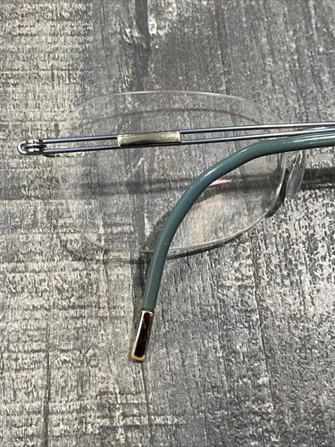 Silhouette 5227 40 6054 Titanium Blue Rimless Eyeglasses FRAMES ONLY [] 17 140 4