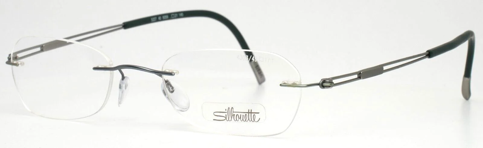 SILHOUETTE 5227 40 6056 Grey Green Womens Rimless Eyeglasses -21-145 B:29