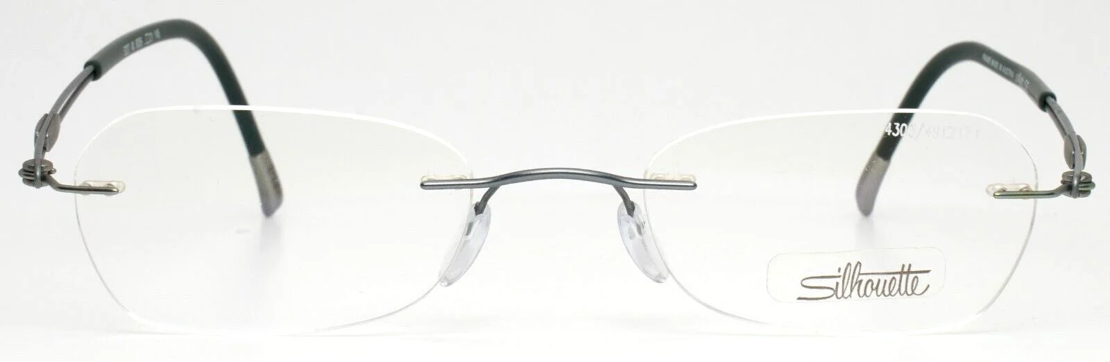 SILHOUETTE 5227 40 6056 Grey Green Womens Rimless Eyeglasses -21-145 B:29 2